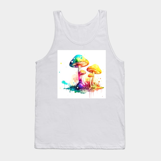 MUSHROOMS WATER COLOR Tank Top by AMOS_STUDIO